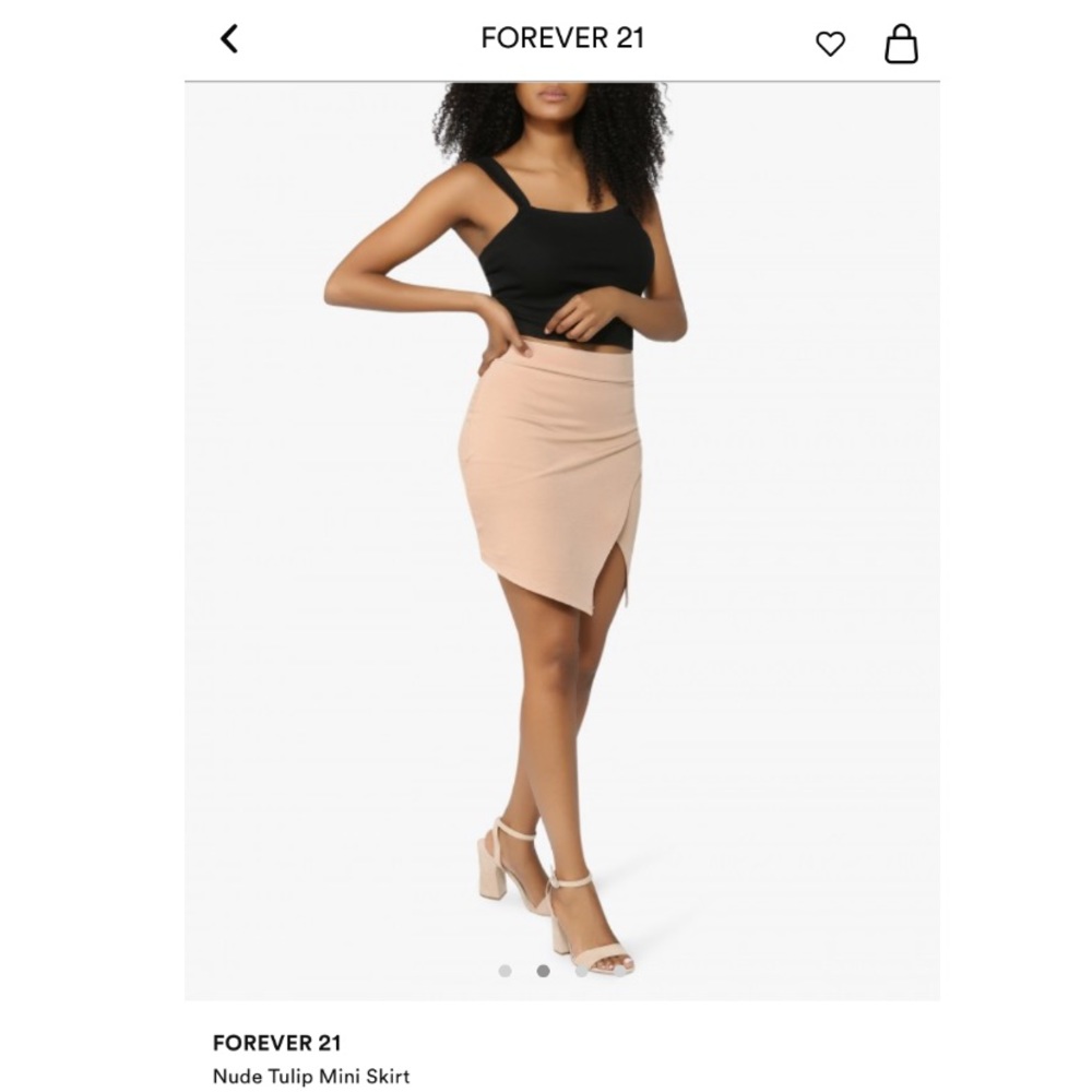 Nude Tulip Mini Skirt